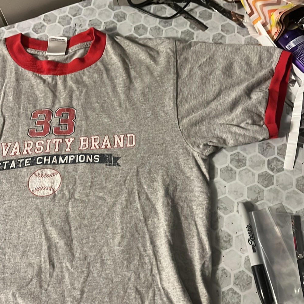 Delta Pro Medium Short Sleeve Old Varsity Brand Baseball State Champions T Shirt - Picture 2 of 6